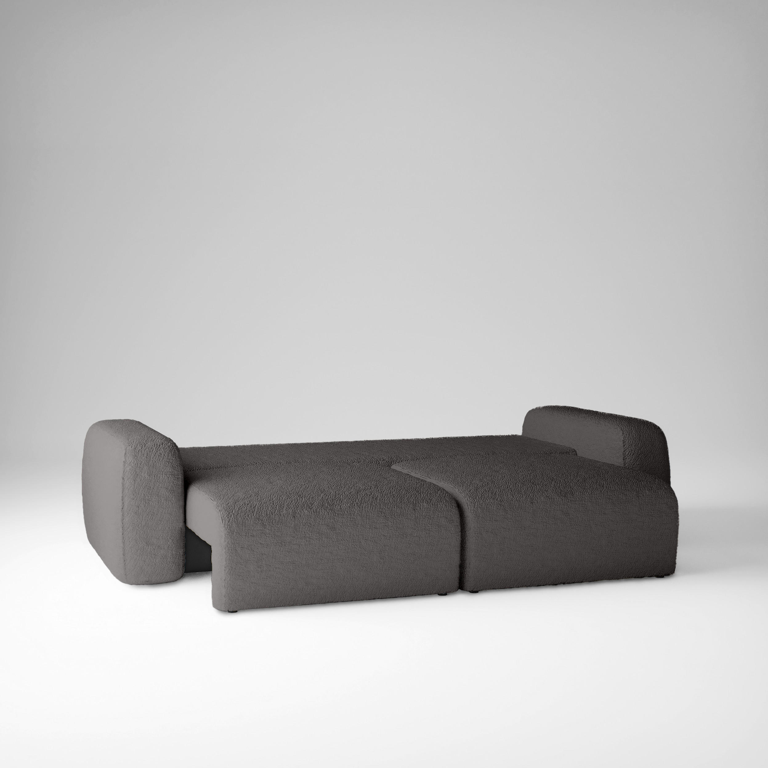 Thumbnail - Fedve Schlafsofa, Dunkelgrau, Textil, 255x85x105 cm, Wohnzimmer, Sofas & Couches, Schlafsofas