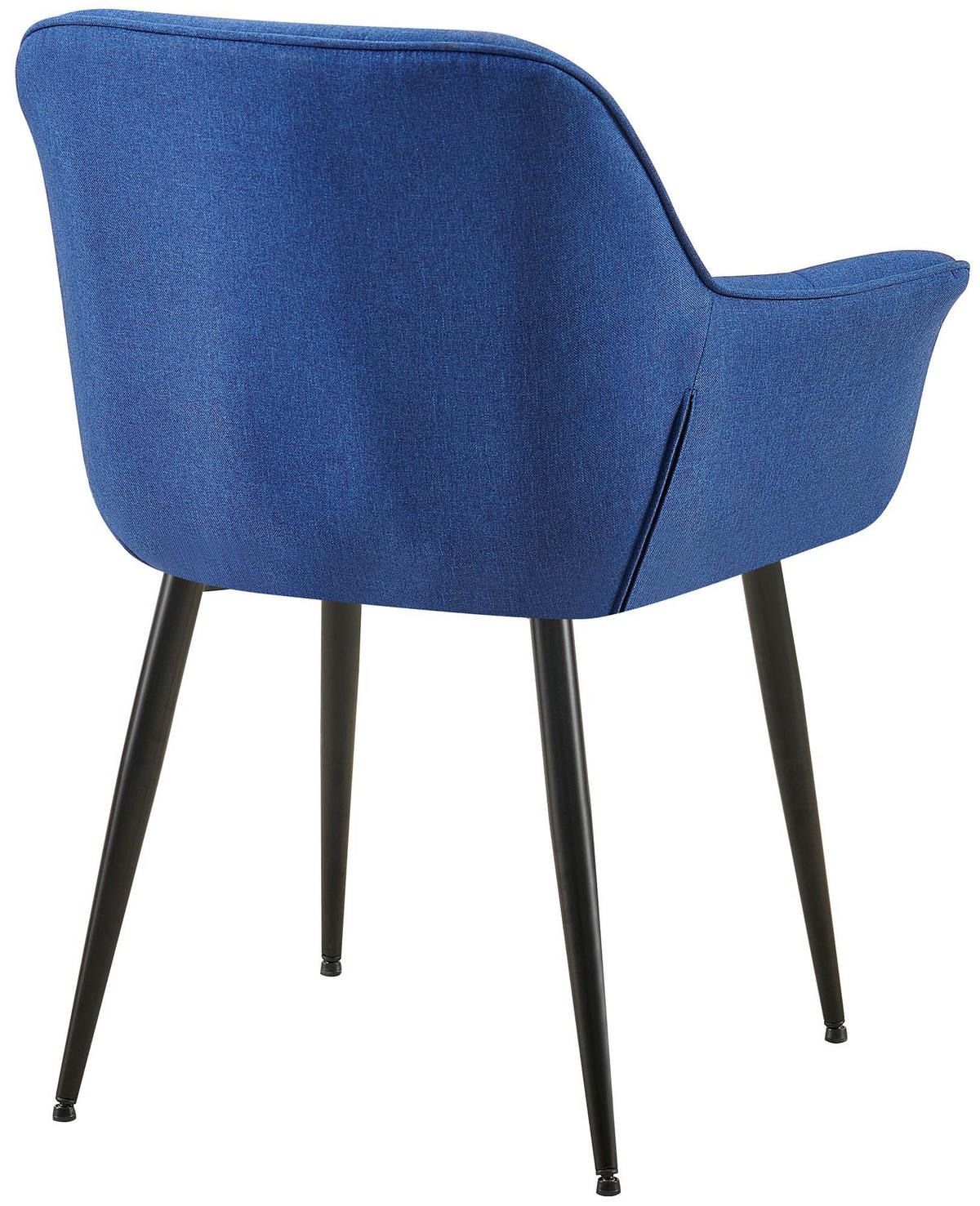 ARMLEHNENSTUHL Stoff blau - Blau/Schwarz, Textil/Metall (65/85/58cm) - CLP