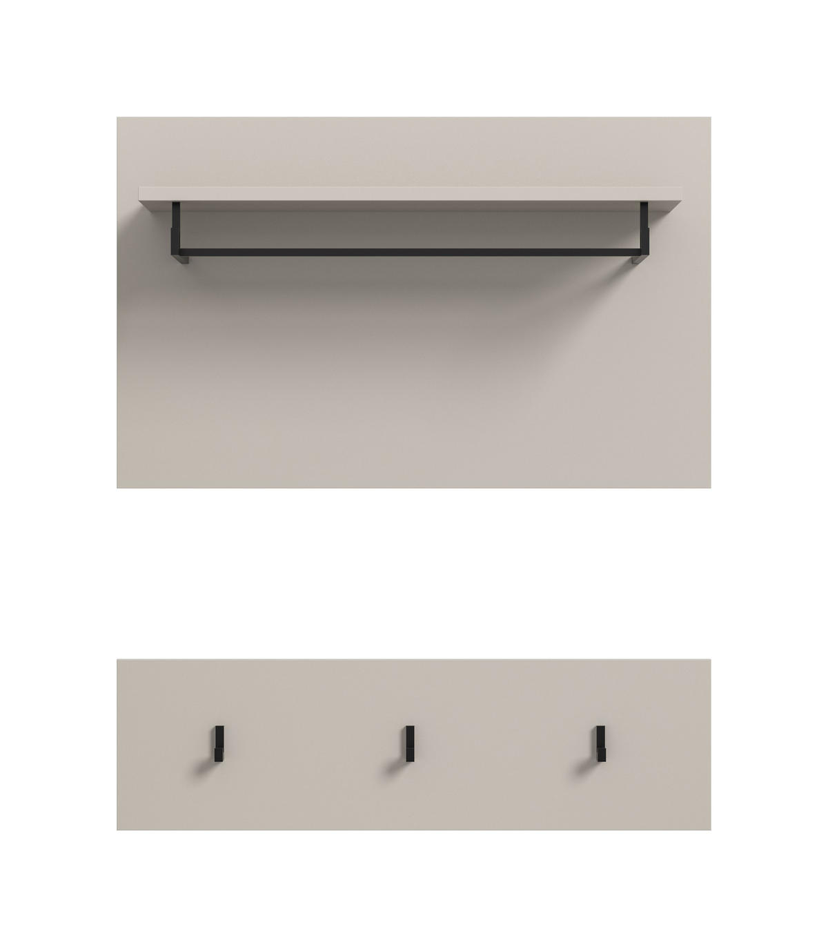 GARDEROBENPANEEL Nova Garderobe in Basalt grau Nb. und Artisan Nb. B/H/T: 80x73x27 cm - Kaschmir, Holzwerkstoff (80/73/27cm) - Homes & Jones