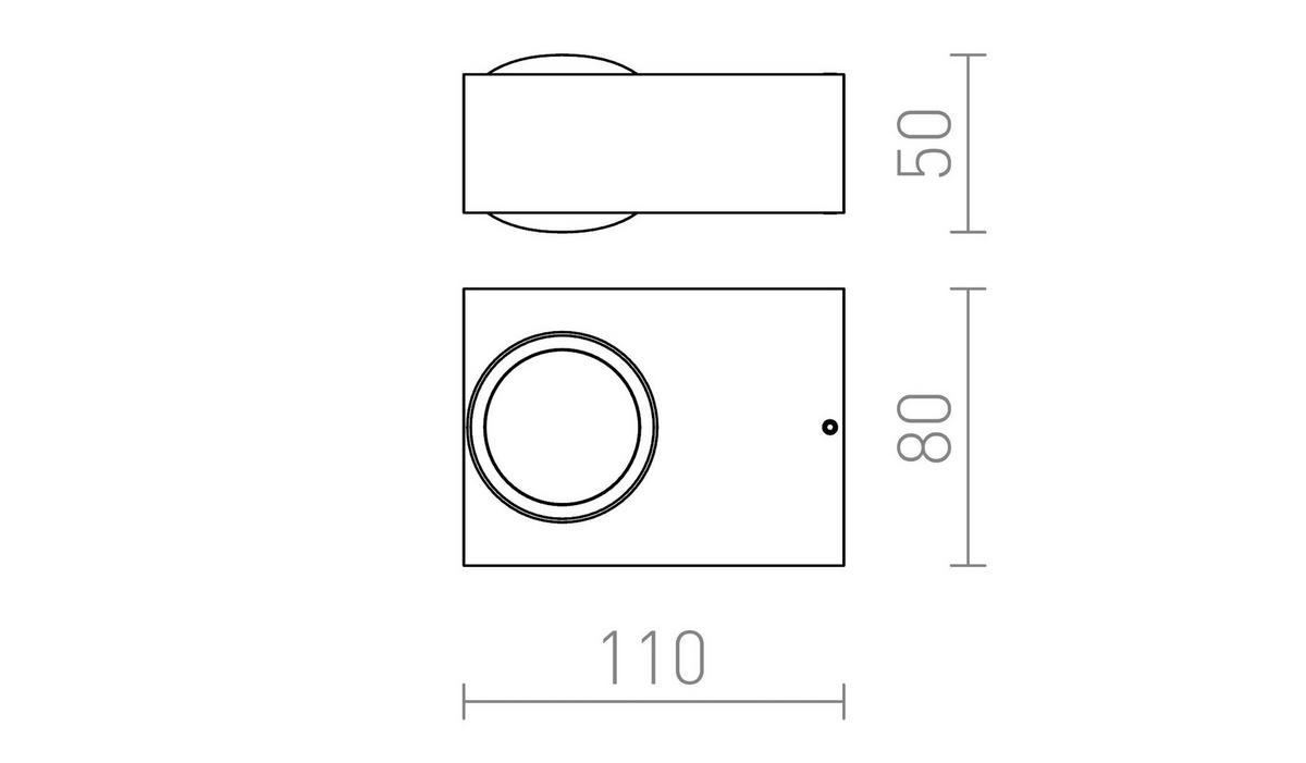 AUSSENLEUCHTE KORSO II gebürstetes Aluminium 6 W IP54 - Silberfarben, Metall (11/8/5cm) - Rendl