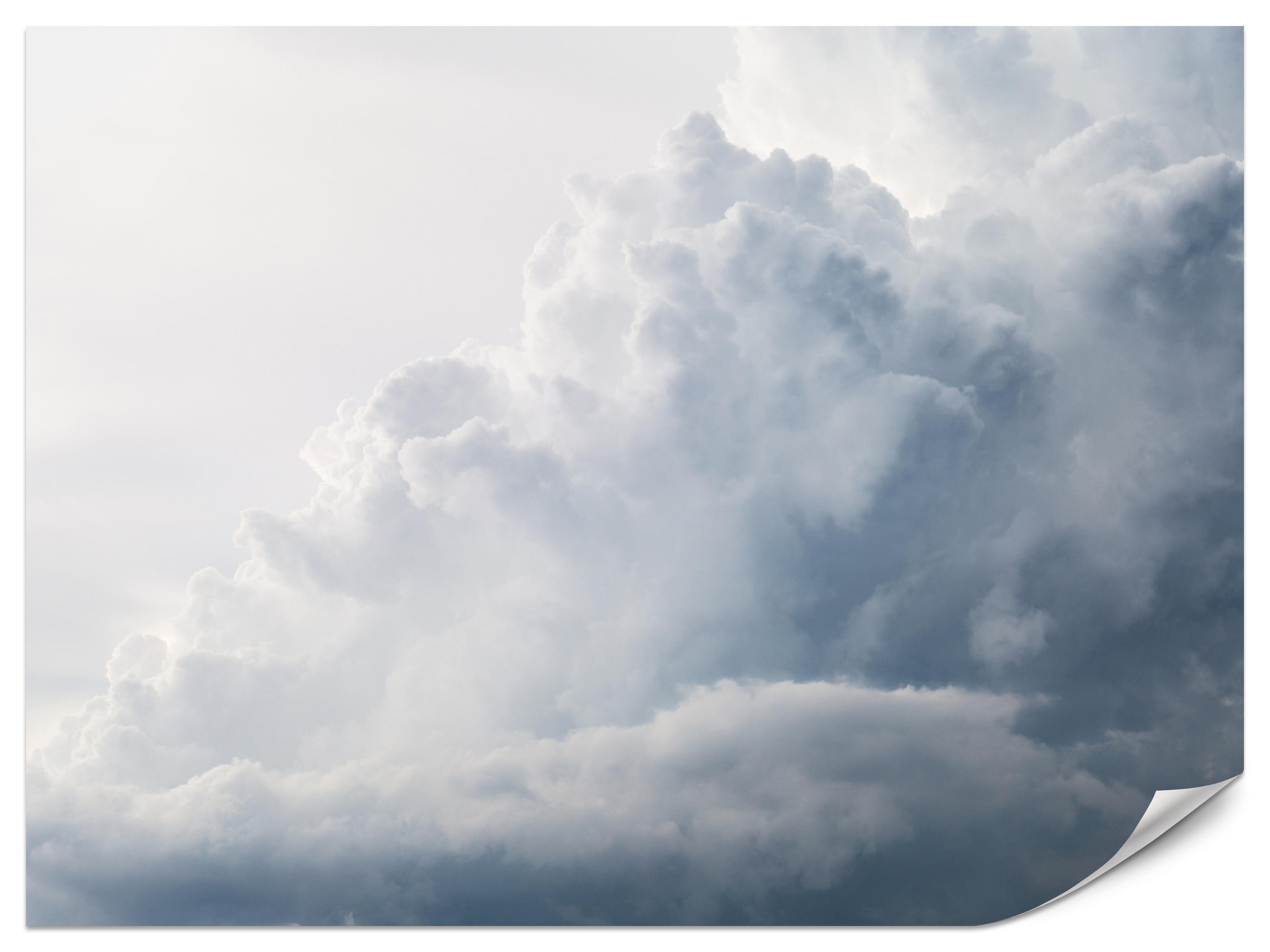 FOTOTAPETE für Schlafzimmer Regenschwül Himmel Wolken Sturm 200x140 - Weiß, Papier (200/140cm) - Muralo