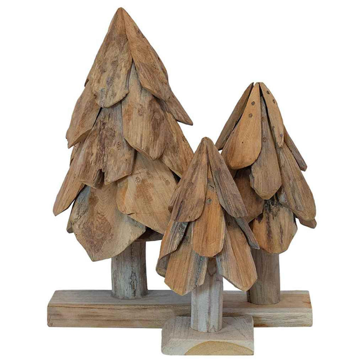 WEIHNACHTSBAUM Rustikaler 20/20/40 Cm Braun Massivholz Teak - Braun, Holz (40cm) - vidaXL