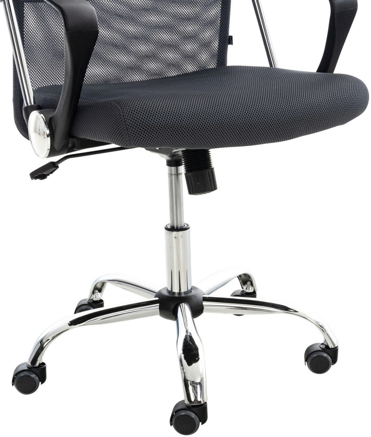 BÜROSTUHL Waterloo, Kunstleder Grau - Grau, Textil/Metall (60/118/53cm) - TPFLiving