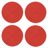 PLATZSET 4er Set Polypro Rot 35 cm rund - Rot, Kunststoff (35cm) - TiborTex