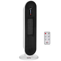 HEIZGERÄT Heizlüfter 2000W Heizturm mit Fernbedienung Oszillation Metall PP - Weiß, Kunststoff (21/63.5/21cm) - HOMCOM