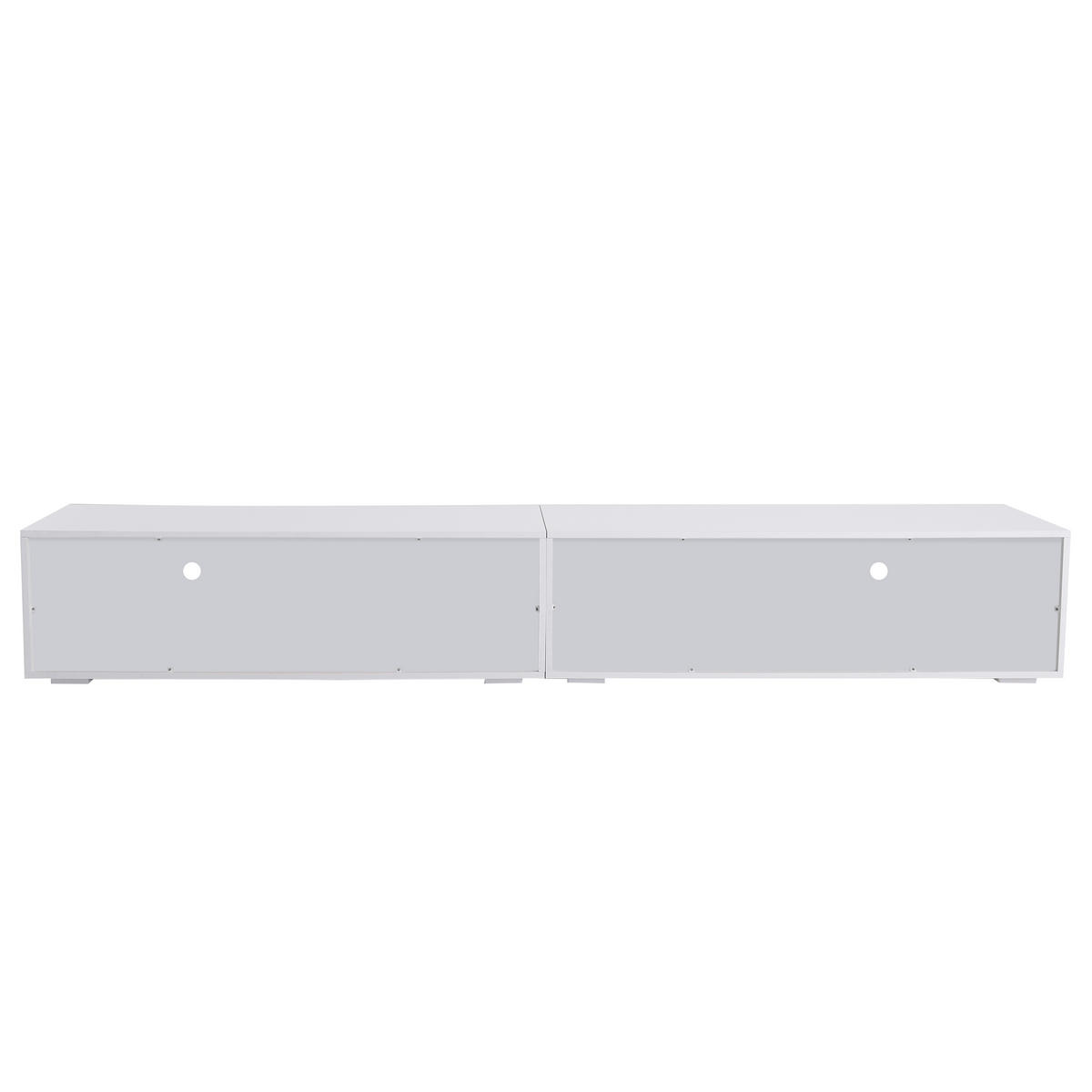 TV-BOARD Weiß 240/38.5/35.5 cm mit LED-Beleuchtung - Weiß, Holzwerkstoff (240/35.5/38.5cm) - PANGIVO