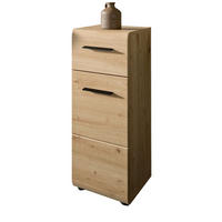 MIDISCHRANK in Eiche Artisan, Bad Unterschrank mit Vollauszug Schubkasten, 30 x 80 cm - Schwarz/Eiche Artisan, Holzwerkstoff/Kunststoff (30/80/30cm) - Inn.Furn