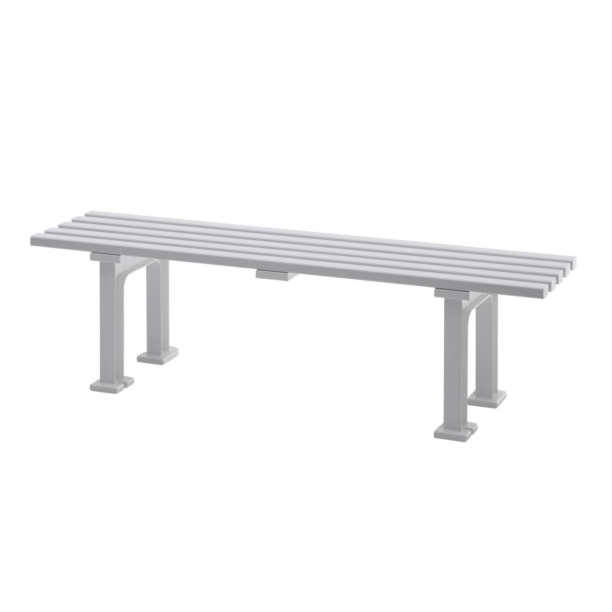 GARTENBANK Kuba 3 Sitzer Weiß 42 x 150 x 37 cm Witterungskunststoff & UV Beständiger Kunststoff - Weiß, Kunststoff (150/42/37cm) - PROREGAL
