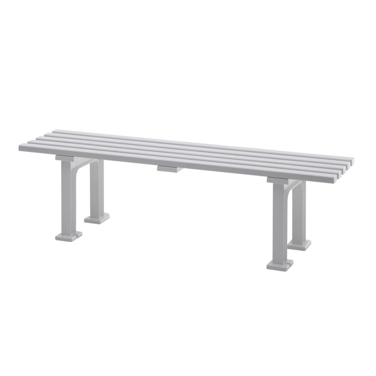 GARTENBANK Kuba 3 Sitzer Weiß 42 x 150 x 37 cm Witterungskunststoff & UV Beständiger Kunststoff - Weiß, Kunststoff (150/42/37cm) - PROREGAL
