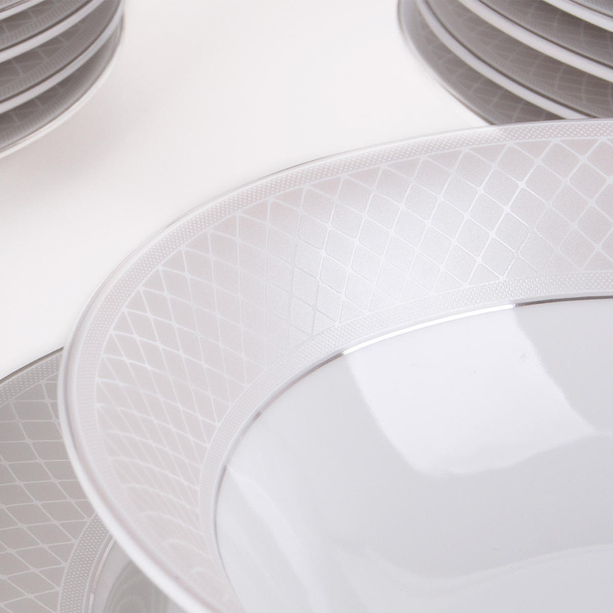 TAFELSERVICE SCANIA 6 Personen 18-tlg - Weiß, Keramik (27/9/27cm) - KONSIMO®