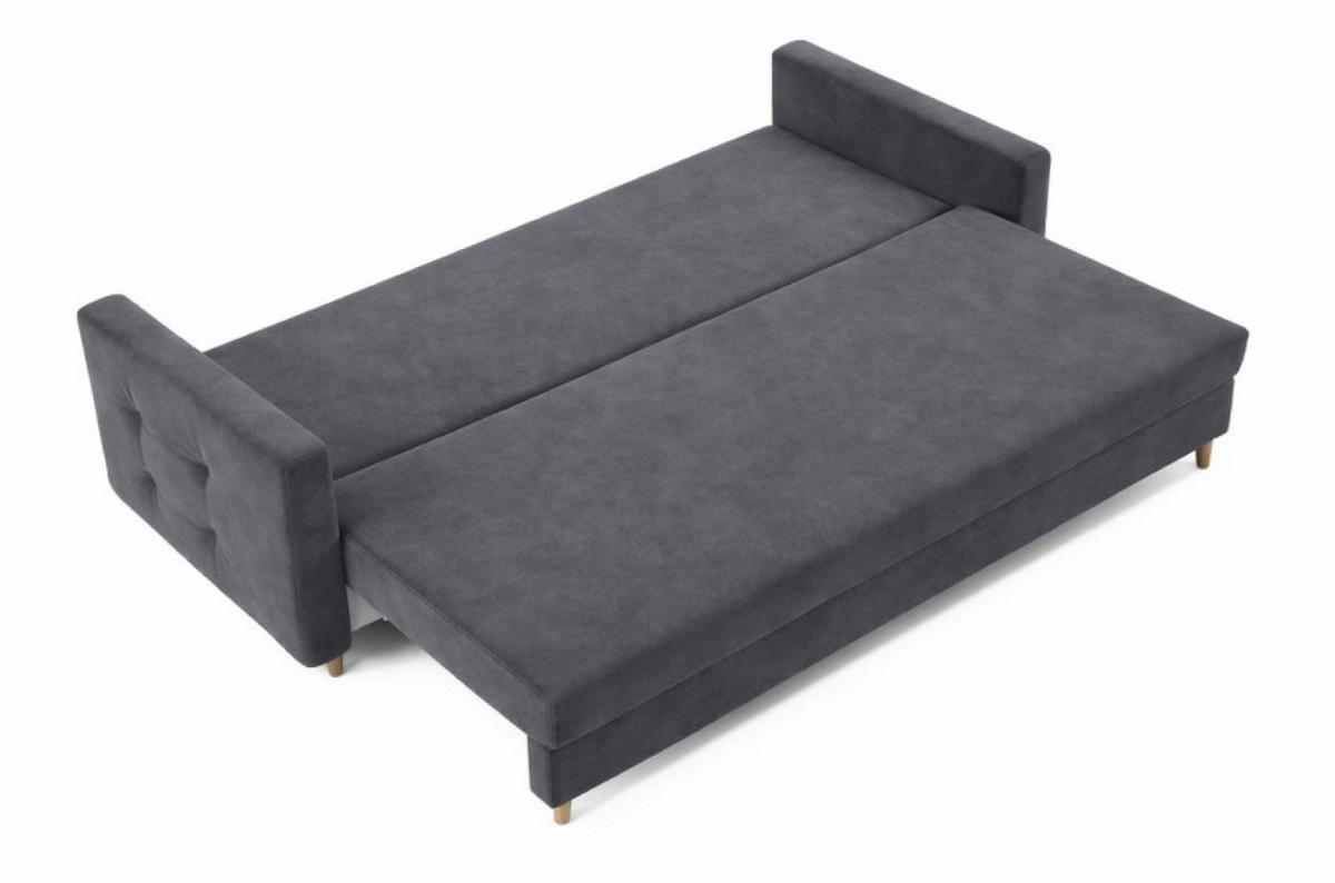 SOFA Grafit PETI Gepolstert - Graphitfarben, Textil (217/97/87cm) - Sepro Meble