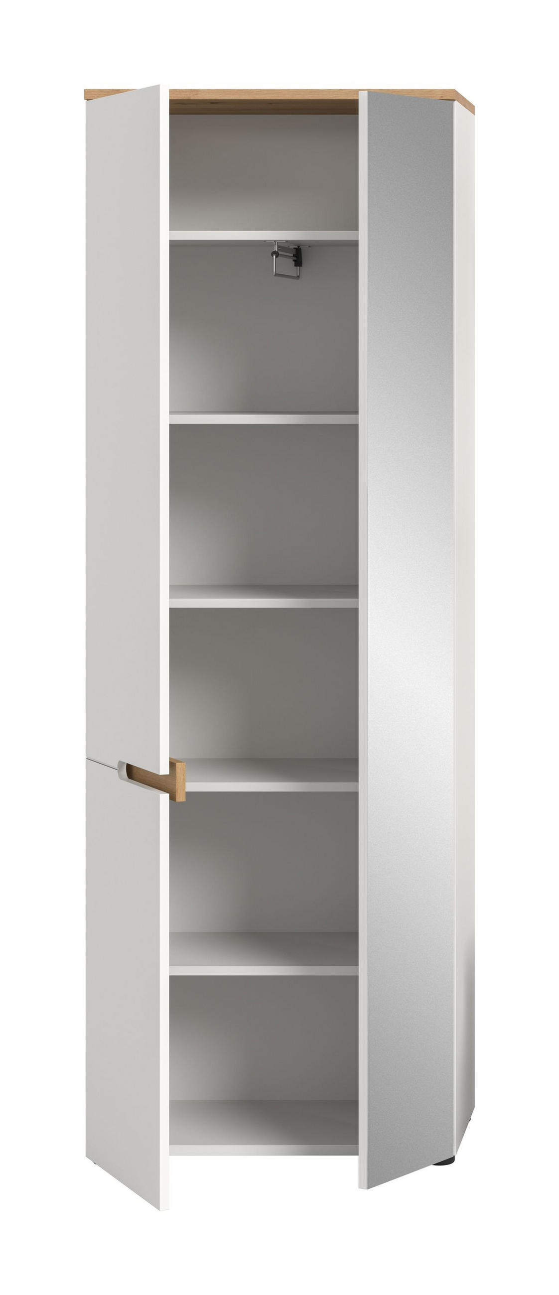 GARDEROBENSCHRANK Nova Garderobe in Basalt grau Nb. und Artisan Nb. B/H/T: 65x190x37 cm - Weiß, Holzwerkstoff (65/190/37cm) - Homes & Jones