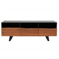 TV-LOWBOARD ORGANIC ARTWORK Akazie 140cm - Schwarz/Braun, Holz/Metall (140/50/40cm) - riess-ambiente