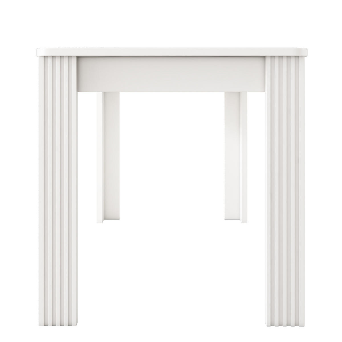 ESSTISCH rechteckig modern Weiß Spanplatte - Weiß, Holzwerkstoff (116/65/75cm) - Meubliv