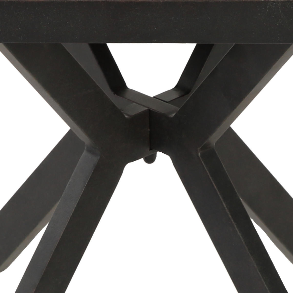BEISTELLTISCH in Dunkelbraun Seitentisch aus Aluminium für den Innen- und Außenbereich, B45/T45/H47 cm - Dunkelbraun/Schwarz, Metall (45/45/47cm) - STILVORA
