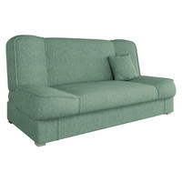 SCHLAFSOFA Gabi - Silberfarben/Mintgrün, Holz/Kunststoff (175/80/80cm) - MIRJAN24
