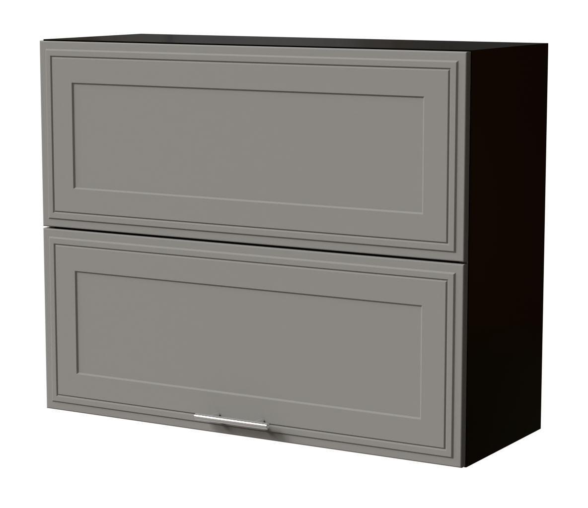 KLAPPHÄNGESCHRANK Salo W8B/90-AV Schwarz / Dust Grey Matt 90 / 32,5 / 72cm - Schwarz/Grau, Holz/Holzwerkstoff (90/72/32.5cm) - Feldmann-Wohnen