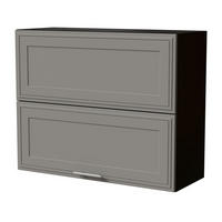 KLAPPHÄNGESCHRANK Salo W8B/90-AV Schwarz / Dust Grey Matt 90 / 32,5 / 72cm - Schwarz/Grau, Holz/Holzwerkstoff (90/72/32.5cm) - Feldmann-Wohnen