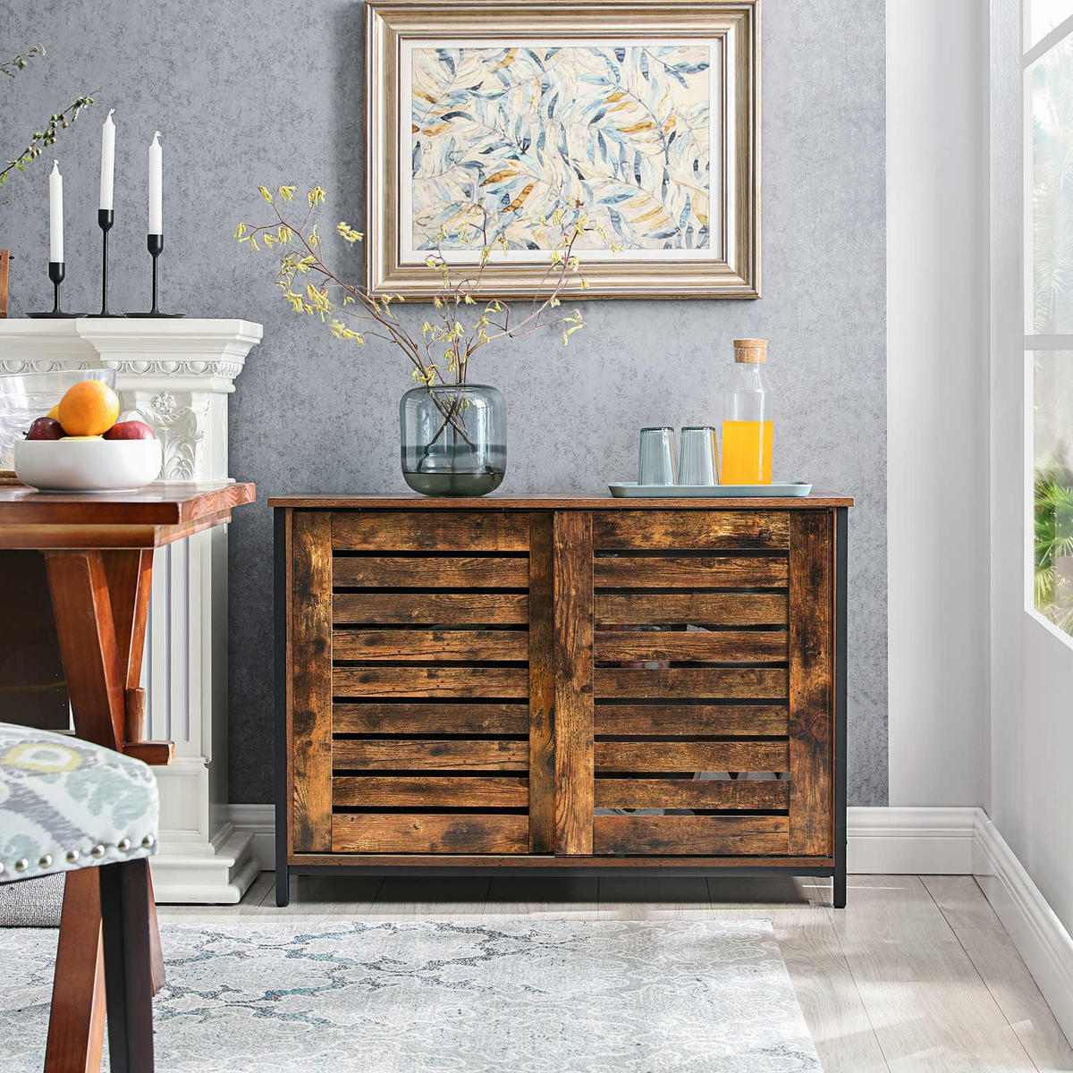 KÜCHENSCHRANK SIDEBOARD - Braun, Holzwerkstoff (35/70/100cm) - Hansiro