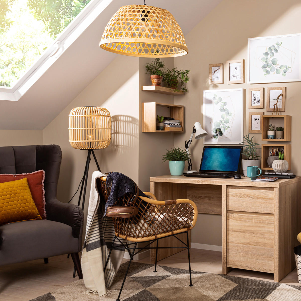 SCHREIBTISCH Soren Holz - Braun, Holzwerkstoff (65/120/77cm) - Petits-meubles