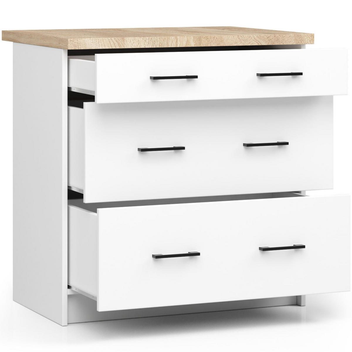 UNTERSCHRANK Weiß 85/80/46 - Weiß, Holzwerkstoff (80/85/46cm) - RAUMHIRSCH FURNITURE