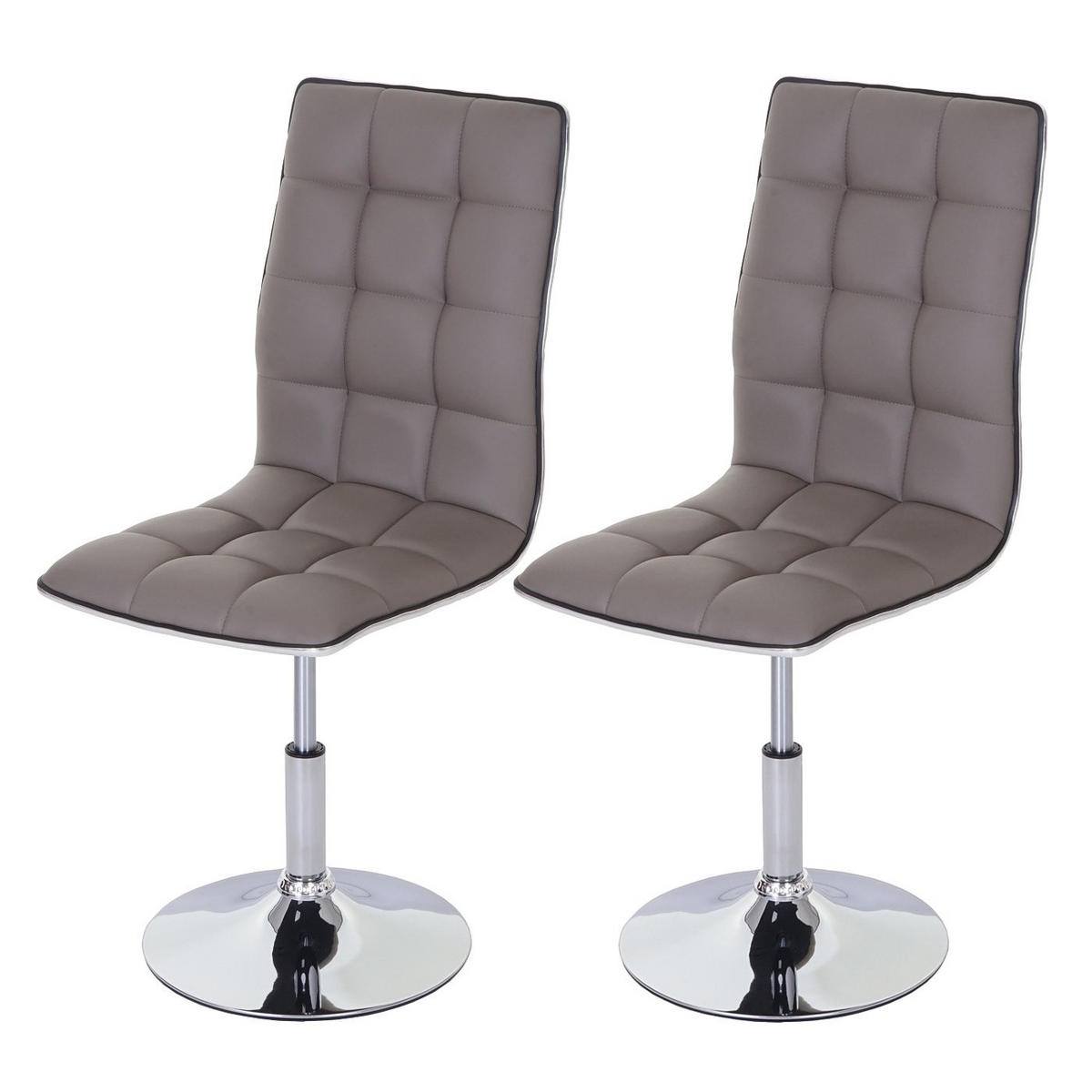 ESSZIMMERSTUHL Anthrazit 2er-Set - Taupe/Anthrazit, Textil (43/103/54cm) - MCW