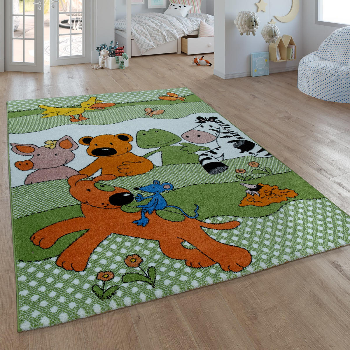 KINDERTEPPICH 120/170 cm Lieben Sieben 730 - Grün, Kunststoff (120/170cm)