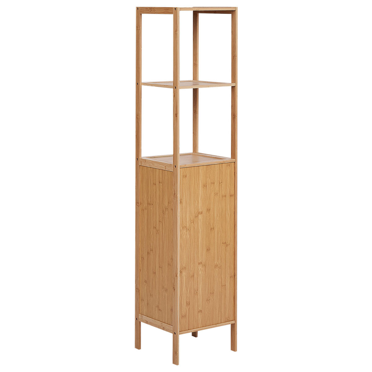 REGAL Bambusholz Hellbraun Owasso - Hellbraun, Holz (32/145/30cm) - Beliani