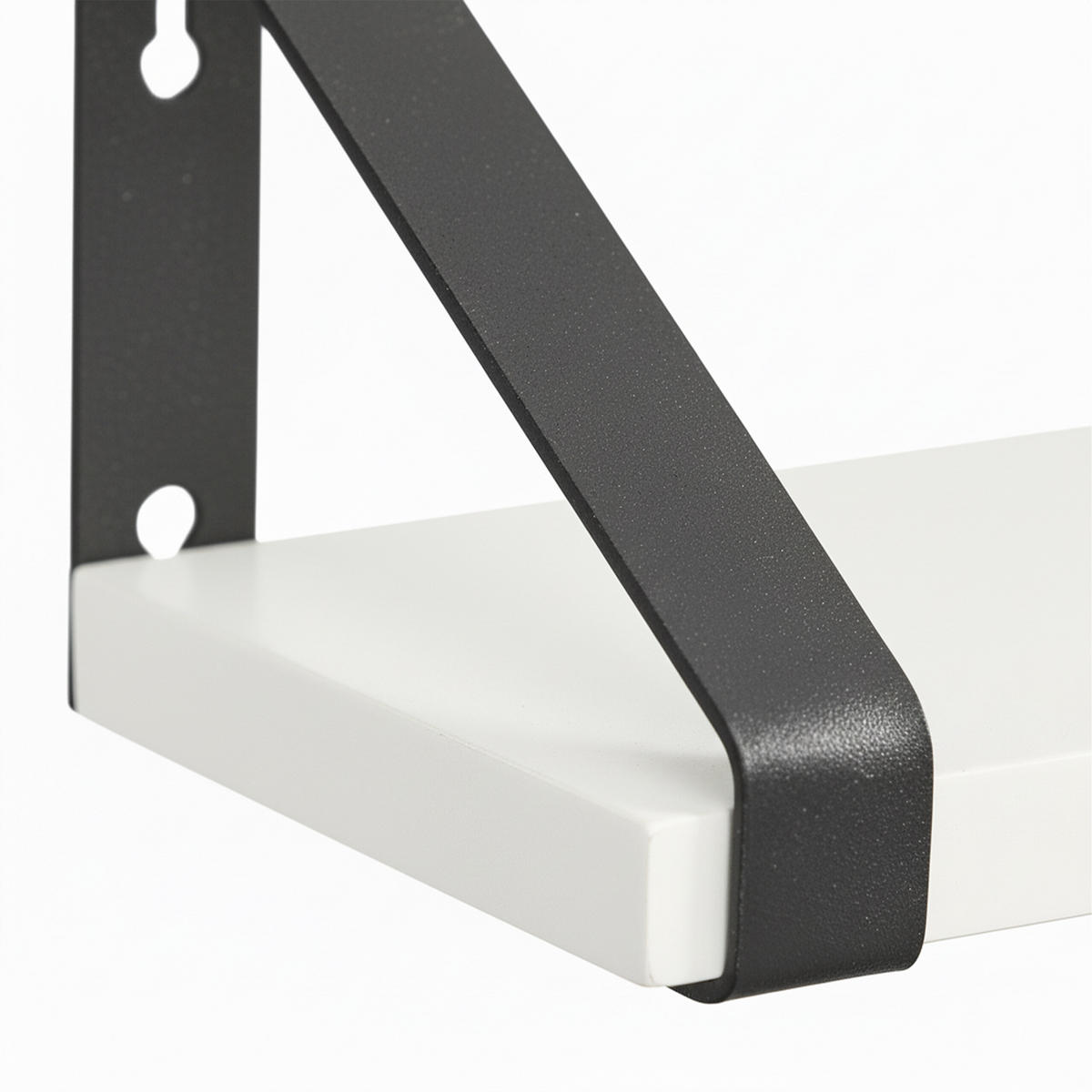 WANDREGAL-SET - Weiß, Holzwerkstoff/Metall (40/11/12cm) - Relaxdays