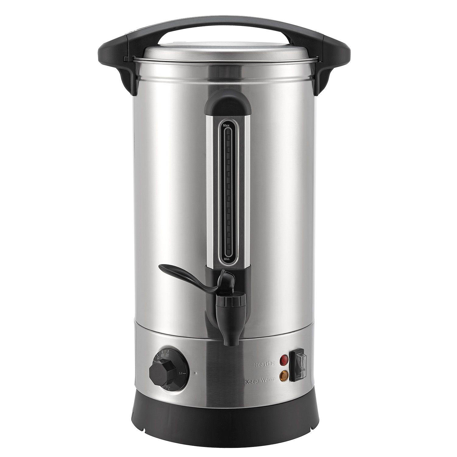 GLÜHWEINKOCHER Teramo 10 L - Silberfarben, Metall (30/50/23cm) - Juskys