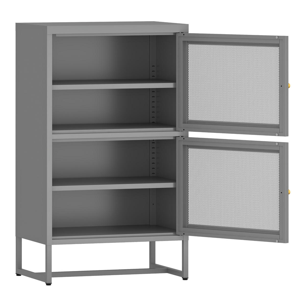 BÜROSCHRANK Sund - Grau, Metall (60/101.5/40cm) - [en.casa]