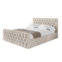 POLSTERBETT mit Bettkasten, Fußteil und Lattenrost, Boxbett mit Matratze H3/H4 - RENO-Z 180x200 Beige - Beige, Holzwerkstoff/Textil (180/200cm) - ALTDECOR