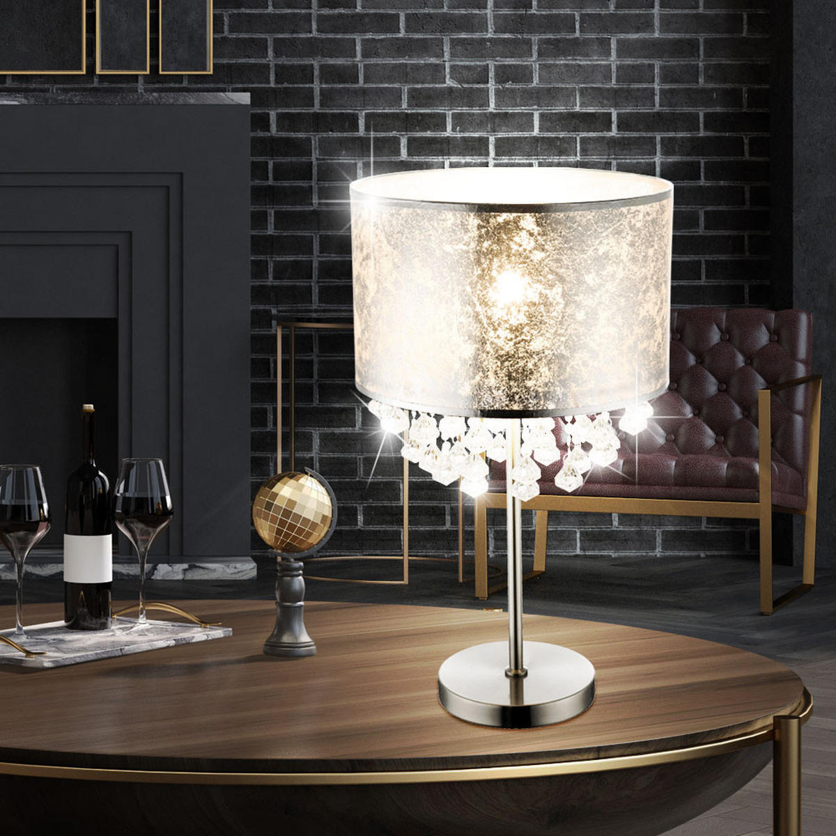 LED TISCHLEUCHTE AMY Weiß Metall - Weiß, Kunststoff (32/32/56cm) - Globo Lighting