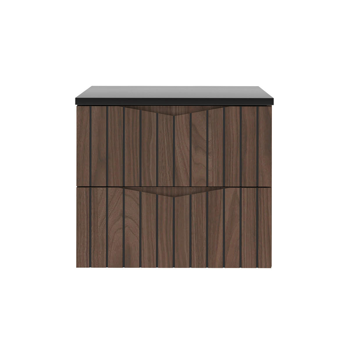 SKRINKA POD UMÝVADLO 60.6cm Siena Drevo a čierna farba - čierna, kompozitné drevo (60.6/52.2/46.5cm) - Petits-meubles