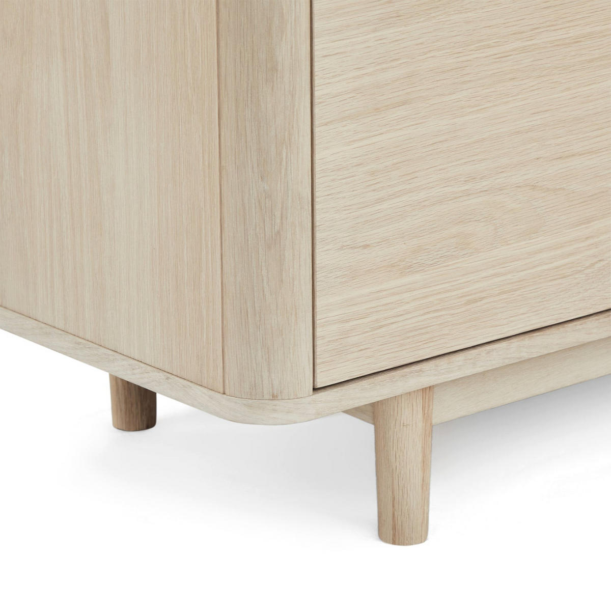 TV-ELEMENT Eiche massiv - Eichefarben, Holz (180/52/45cm) - Furnhouse