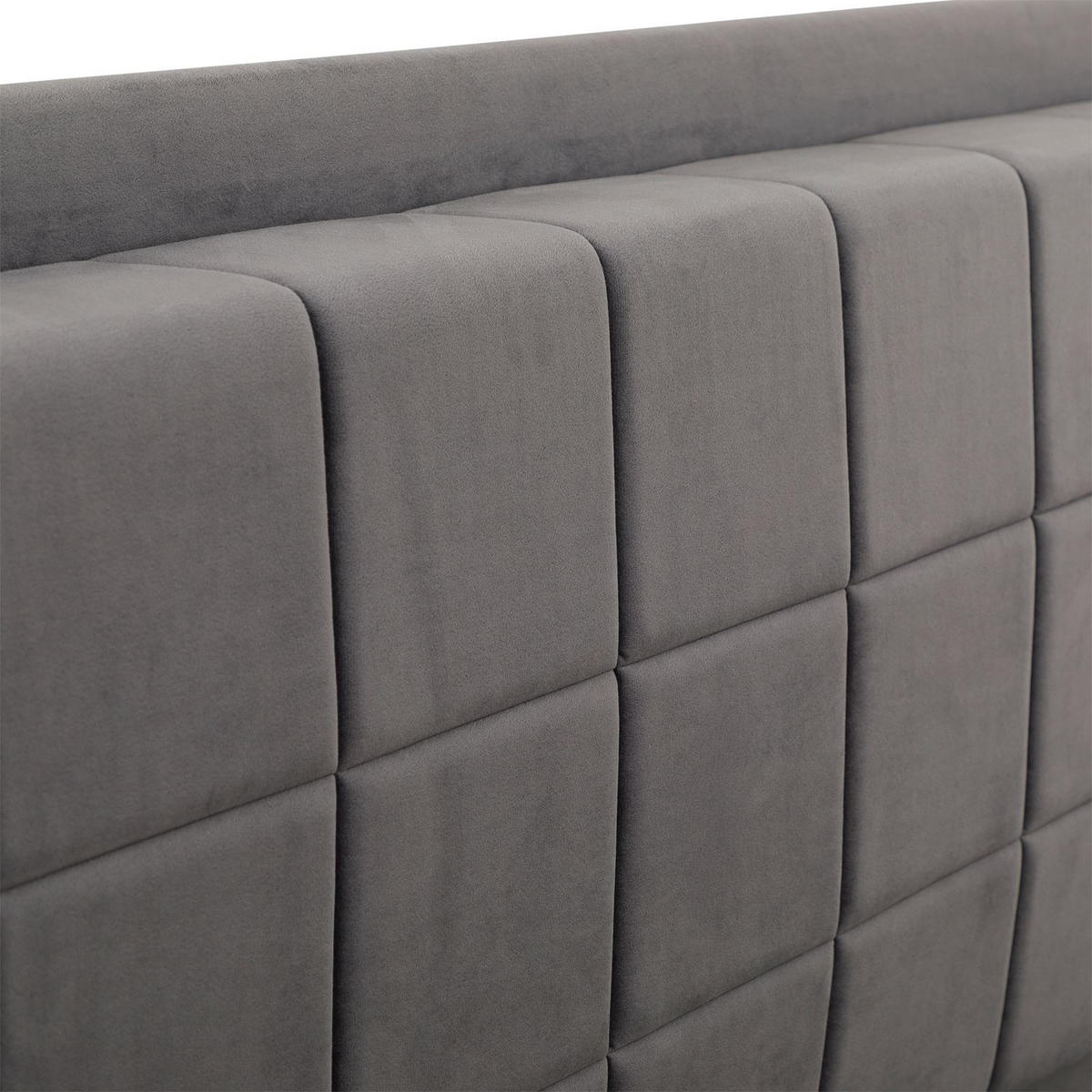 POLSTERBETT YARO 160x200 cm dunkelgrau - Dunkelgrau, Textil (160/200cm) - IDIMEX