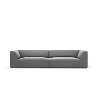 SOFA Ruby aus Samt grau 4 Sitzplätze - Grau, Textil (93/69/302cm) - Micadoni