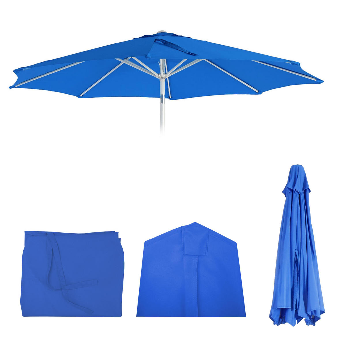 ERSATZ-BEZUG FÜR SONNENSCHIRM Blau - Blau, Textil (300/300cm) - MCW