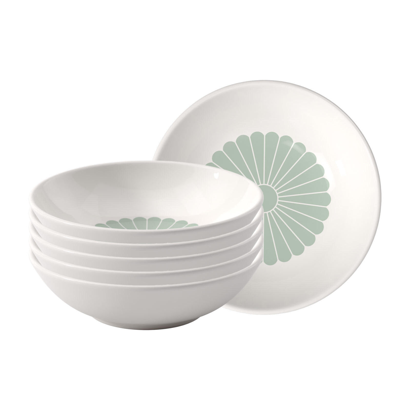 DESSERTSCHALEN Fleur Couleur Vert ø 13,2 cm 6er Set - Grün, Keramik (13.2cm) - Villeroy & Boch