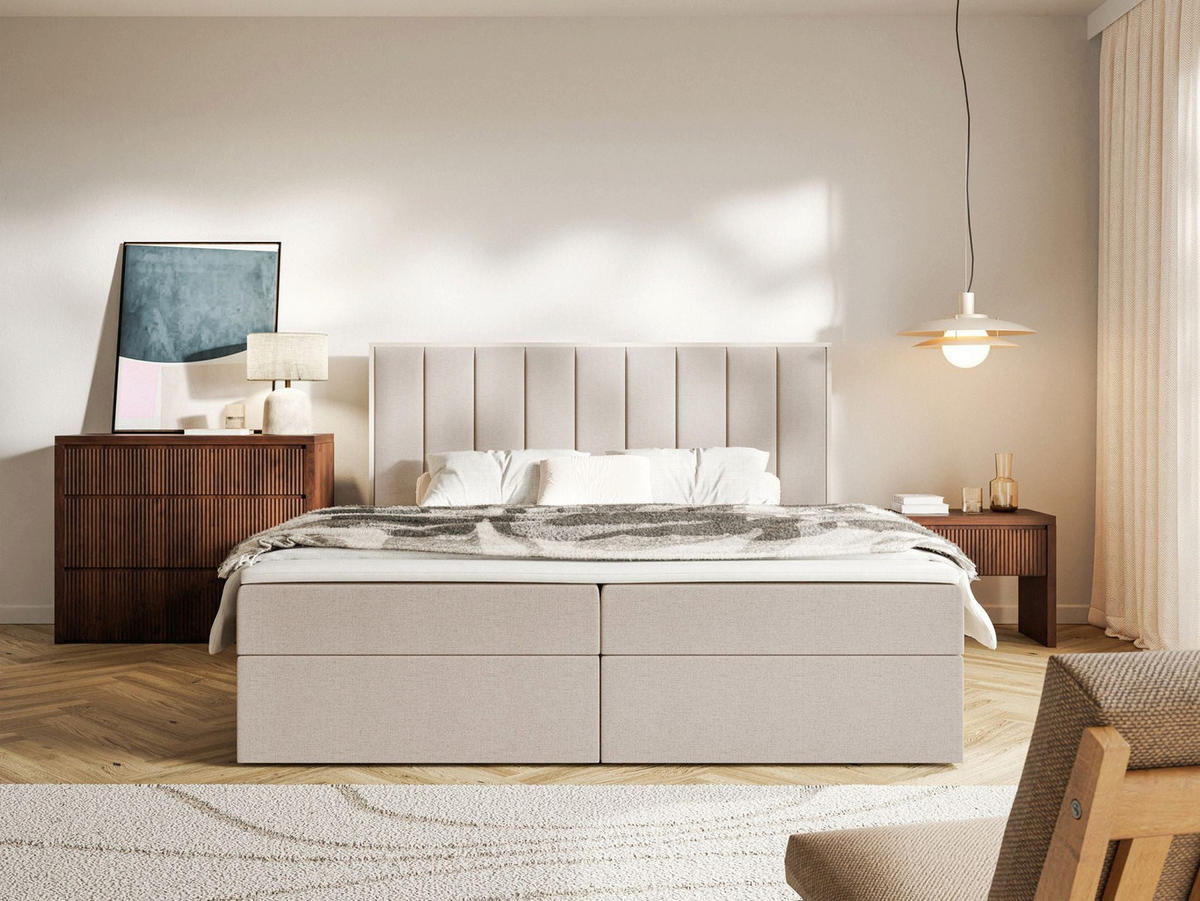 BOXBETT Togents Beige Chenille hydrophob 140x200 cm - Beige, Textil (140/200cm) - Selsey