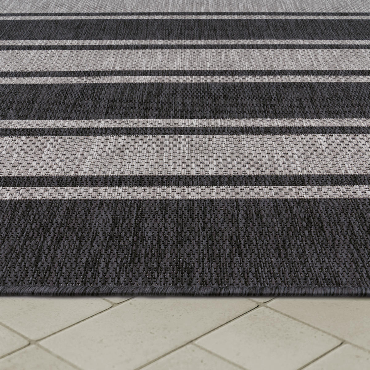 OUTDOORTEPPICH 140/200 cm Roma 273 - Grau, Textil (140/200cm) - Paco Home