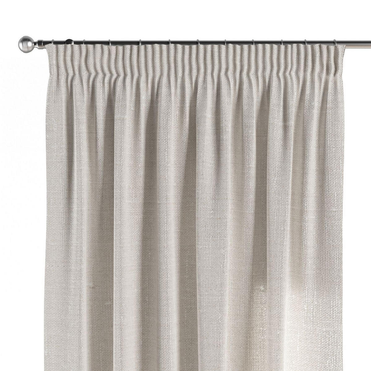 VORHANG Leinen elfenbein, 130x100 cm - Creme, Textil (130/100cm) - Dekoria