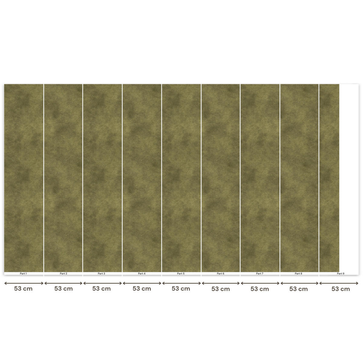 TAPETE - Textur - Abstrakt - Grün - 450x240 cm - Olivgrün, Papier (450/240cm) - OnlyWow