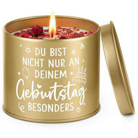 DUFTKERZE Lavendel Sojawachs 266 ml - Goldfarben, Paraffin (7.5cm)