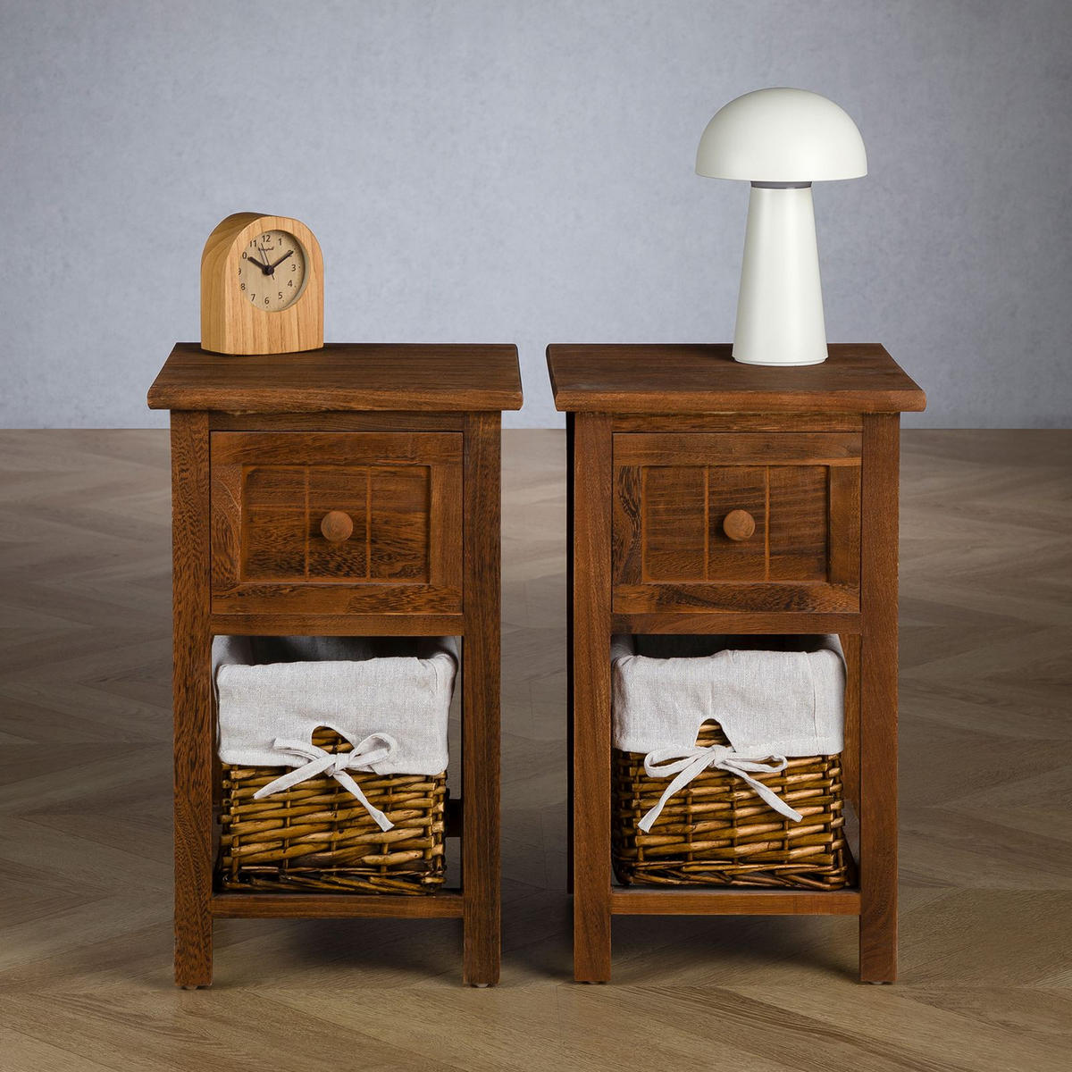 NACHTTISCH MESSINA 2er-Set dunkelbraun - Dunkelbraun, Holzwerkstoff (28/46/31cm) - CARO-Möbel