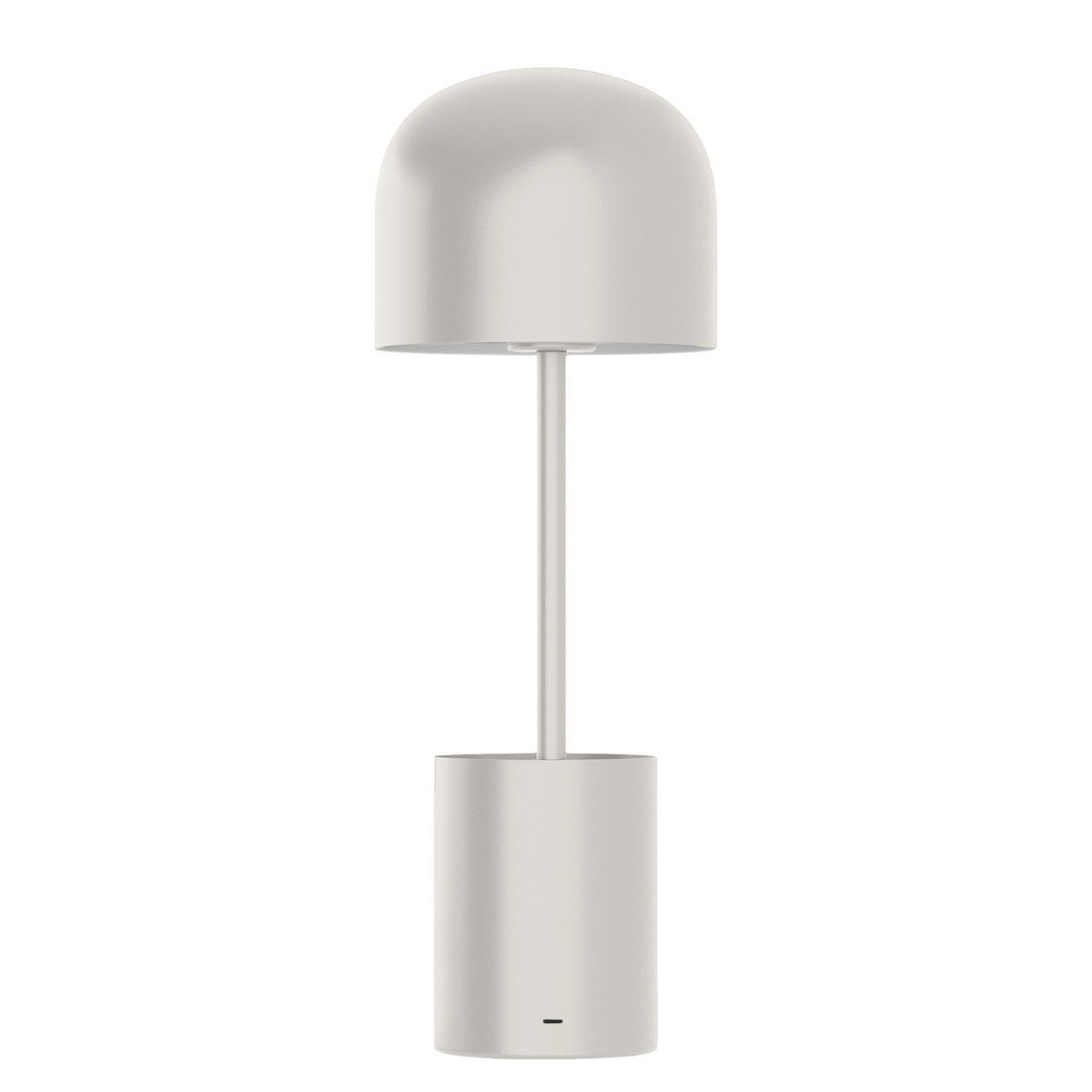 AKKU-TISCHLEUCHTE - Eisen - Beige, Metall (13/13/37cm) - home24