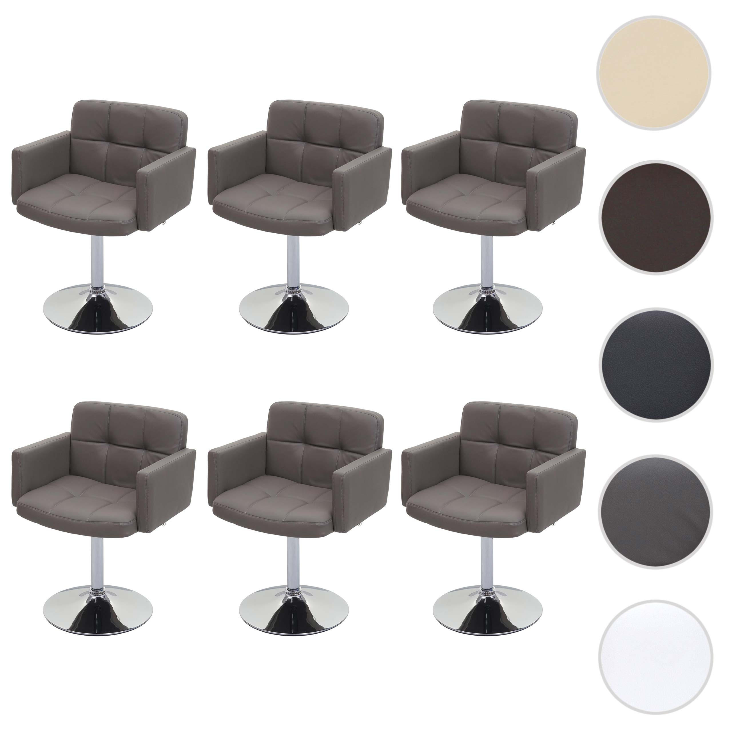 ESSZIMMERSTUHL Hellgrau 6er-Set - Hellgrau, Textil (60/80/55cm) - MCW