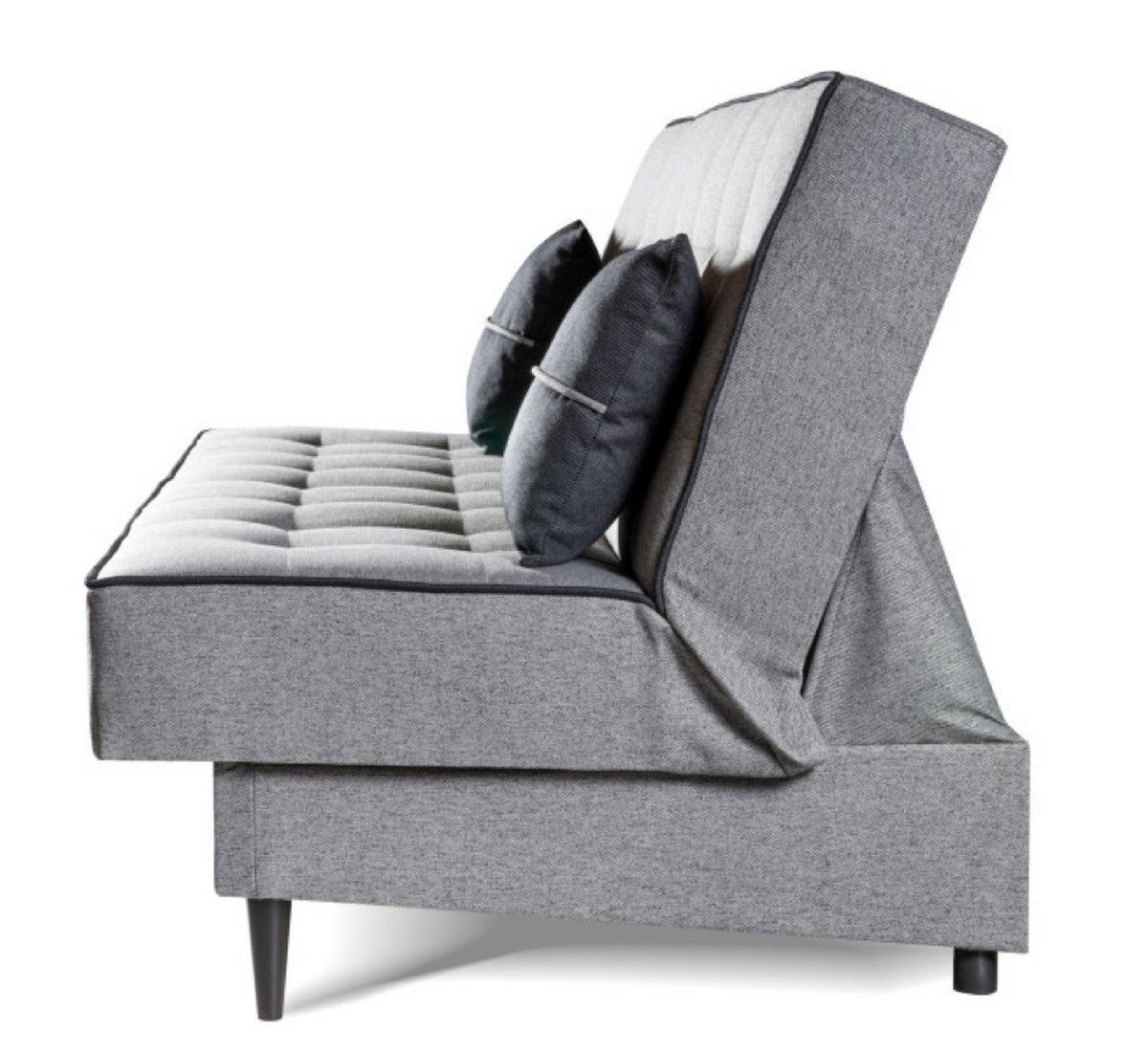 SOFA Grau Bonito Gepolstert - Grau, Naturmaterialen/Textil (199/91/91cm) - Sepro Meble