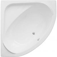 BADEWANNE Eckwanne STANDARD 140/140 mit Schürze Ablauf Füße - Weiß, Kunststoff (140/58/140cm) - bad land
