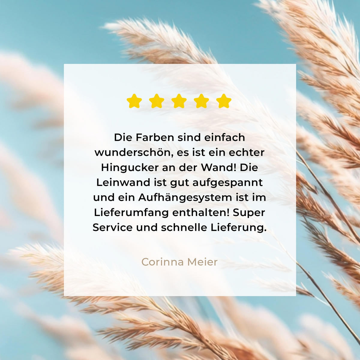 LEINWANDBILD Ziergras - Wind - Hellbraun Deko XXL 80x120 cm - Hellblau, Textil (80/120cm) - MuchoWow